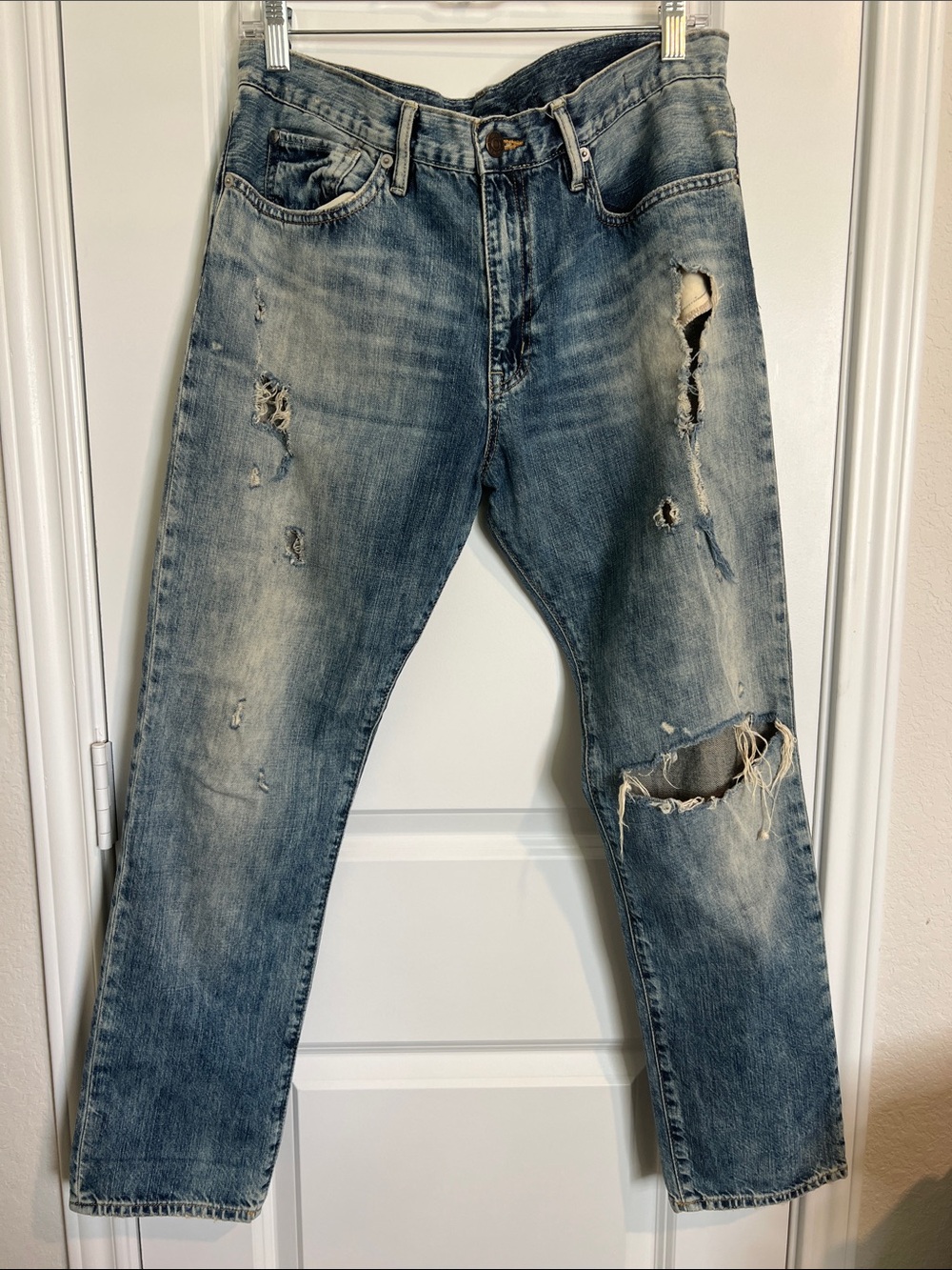 Denim & Supply Ralph Lauren Faded Blue Distressed Boyfriend Jeans